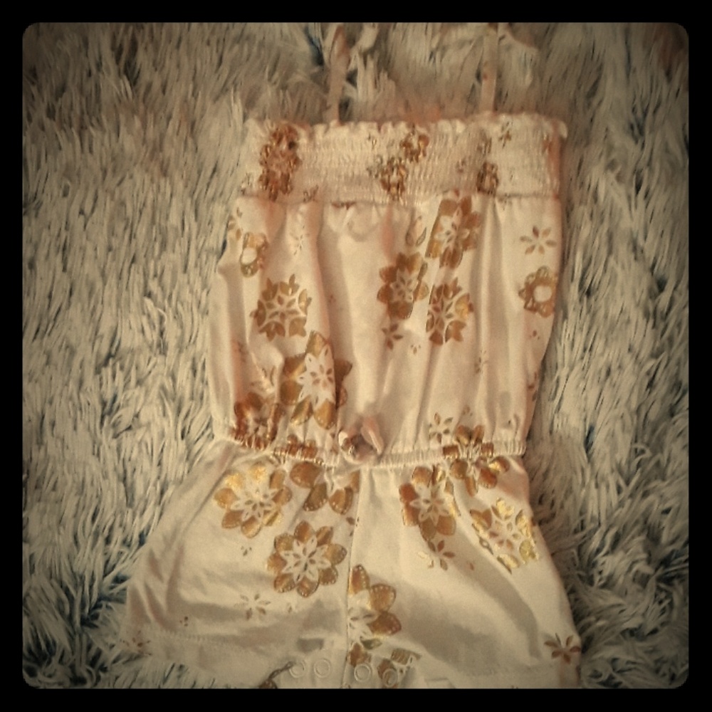 Girls white summer romper!